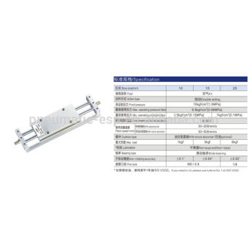 ESP slide cylinder with shock absorber CX2 cylinder